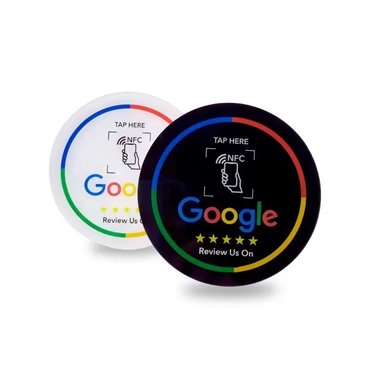 Sticker NFC redondo para reseñas de Google – imagen 1
